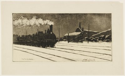 Locomotive, Snow Effect, c.1888 by Henri Charles Guérard